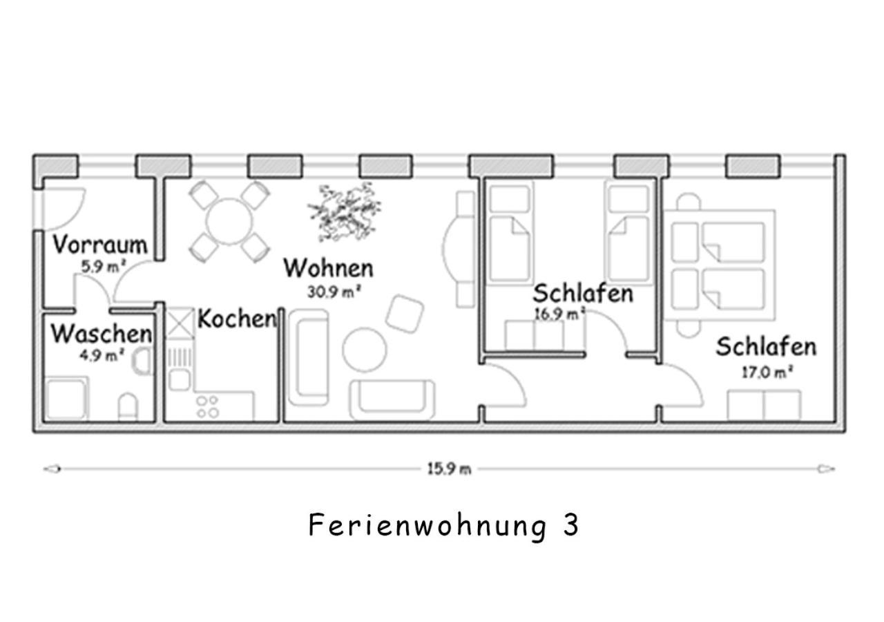 Ferienwohnung Weisses Ross بيرنا المظهر الخارجي الصورة